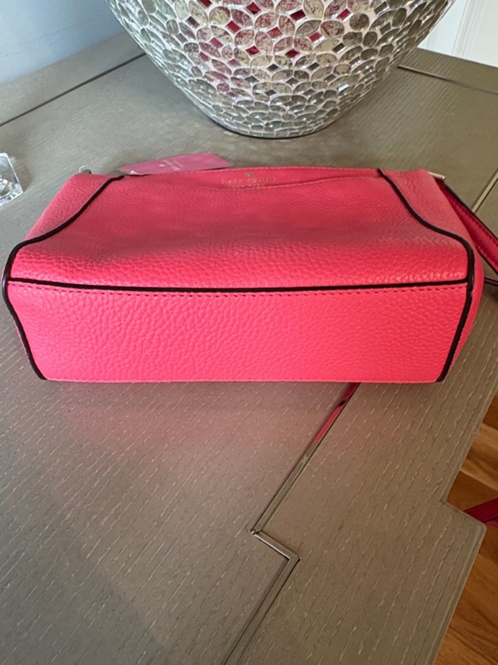 kate spade Hot Pink Pebbled Leather Crossbody with Front Pocket - Picture 6 of 6
